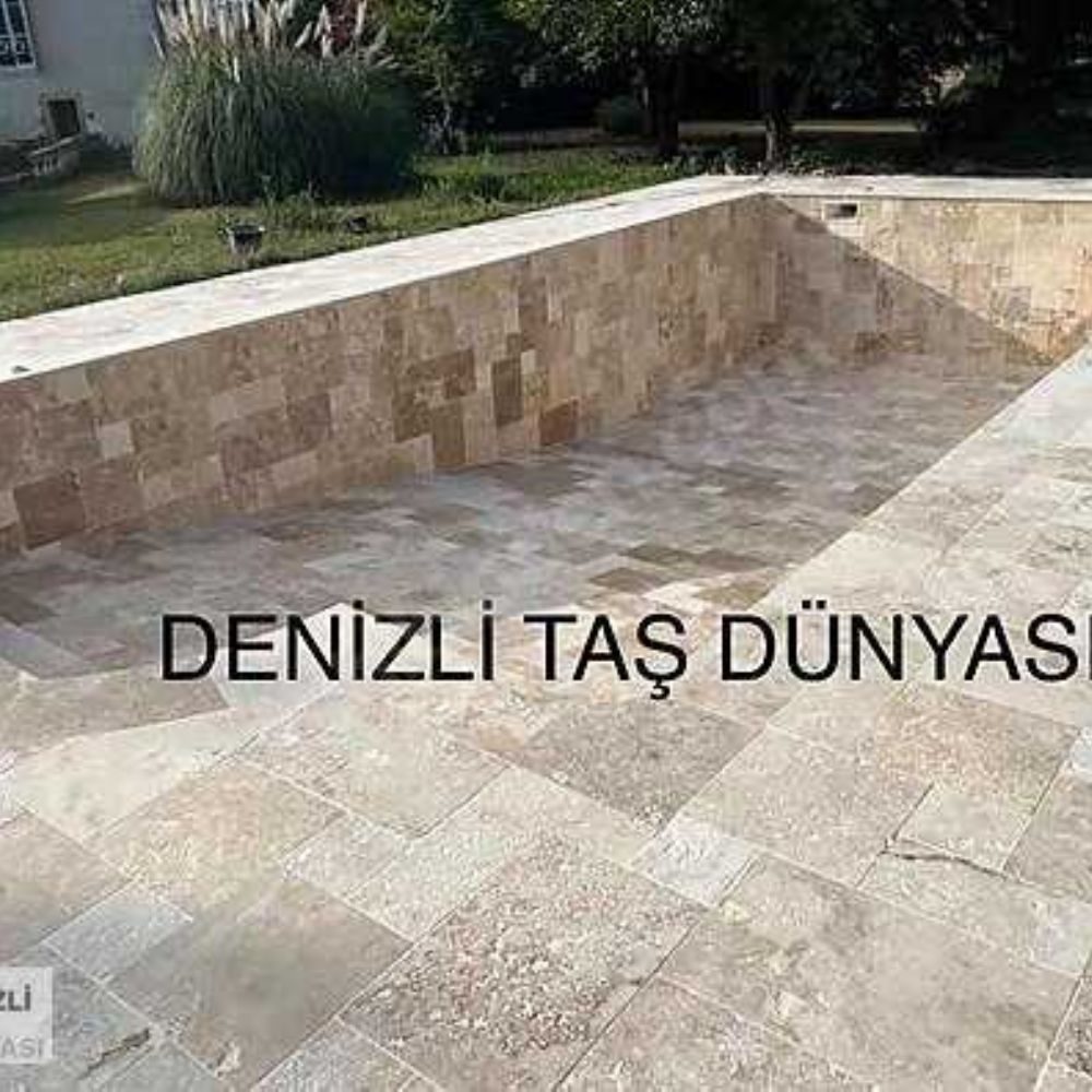 12 TRAVERTEN SET DÖŞEME HAVUZ VİLLA BAHÇE ZEMİN KAPLAMA TAŞ ...